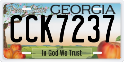 GA license plate CCK7237