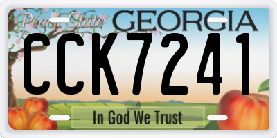 GA license plate CCK7241