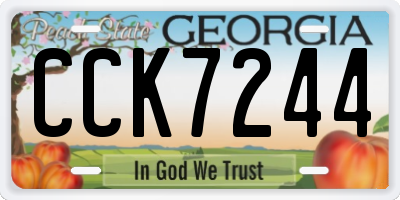 GA license plate CCK7244