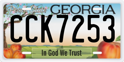 GA license plate CCK7253