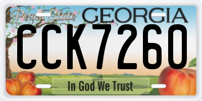 GA license plate CCK7260