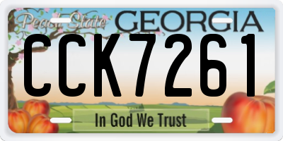 GA license plate CCK7261