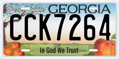 GA license plate CCK7264
