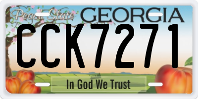 GA license plate CCK7271