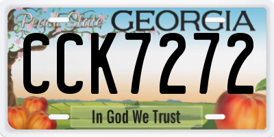 GA license plate CCK7272
