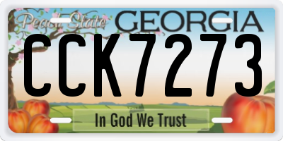 GA license plate CCK7273