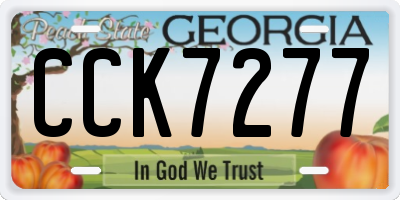 GA license plate CCK7277