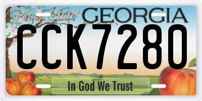 GA license plate CCK7280