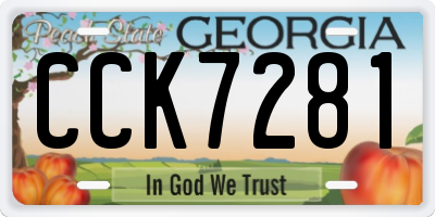 GA license plate CCK7281