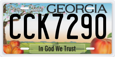 GA license plate CCK7290