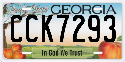 GA license plate CCK7293