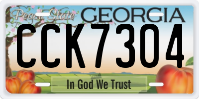 GA license plate CCK7304