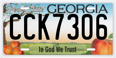 GA license plate CCK7306