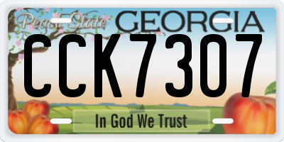 GA license plate CCK7307
