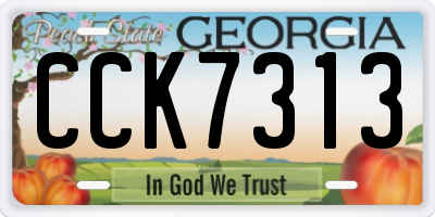 GA license plate CCK7313