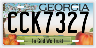 GA license plate CCK7327