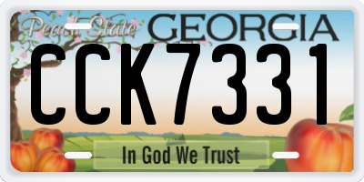 GA license plate CCK7331