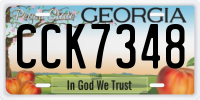GA license plate CCK7348