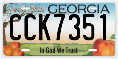 GA license plate CCK7351