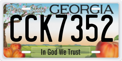GA license plate CCK7352