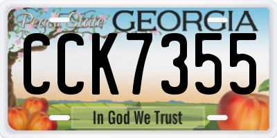 GA license plate CCK7355