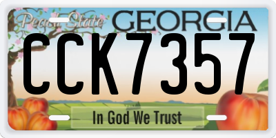 GA license plate CCK7357
