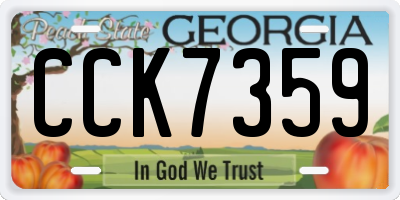 GA license plate CCK7359