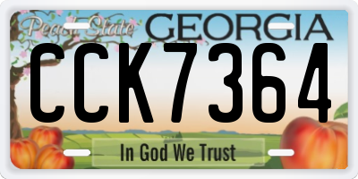 GA license plate CCK7364