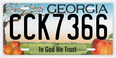 GA license plate CCK7366