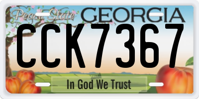 GA license plate CCK7367