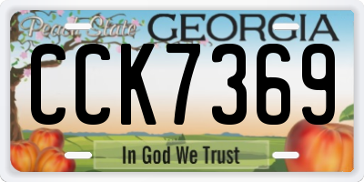GA license plate CCK7369