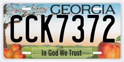 GA license plate CCK7372