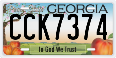 GA license plate CCK7374