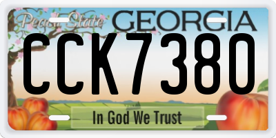 GA license plate CCK7380