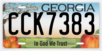 GA license plate CCK7383