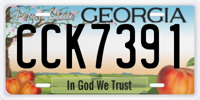 GA license plate CCK7391