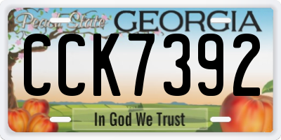 GA license plate CCK7392