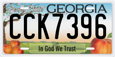 GA license plate CCK7396