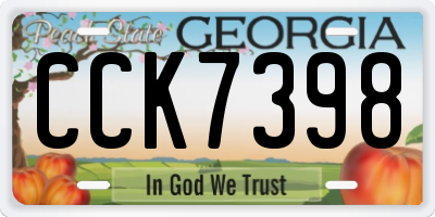 GA license plate CCK7398