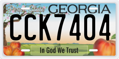 GA license plate CCK7404