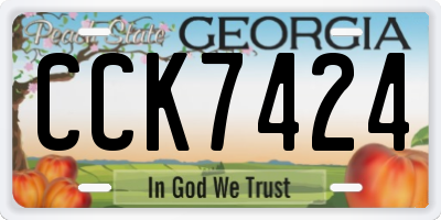 GA license plate CCK7424