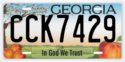 GA license plate CCK7429