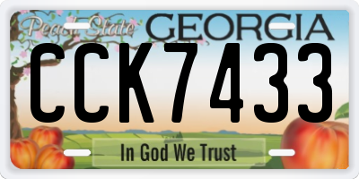 GA license plate CCK7433
