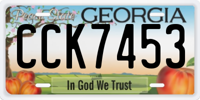 GA license plate CCK7453