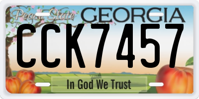 GA license plate CCK7457