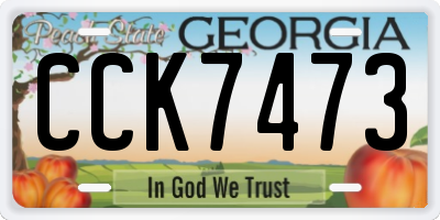 GA license plate CCK7473