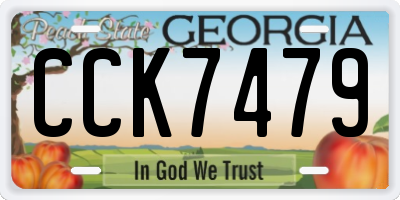 GA license plate CCK7479
