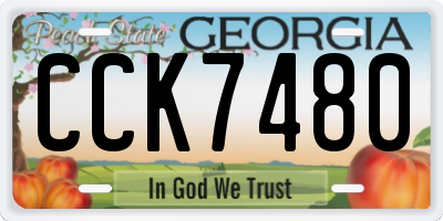 GA license plate CCK7480