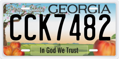 GA license plate CCK7482