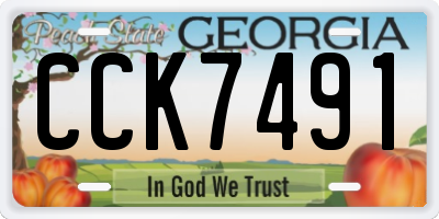 GA license plate CCK7491